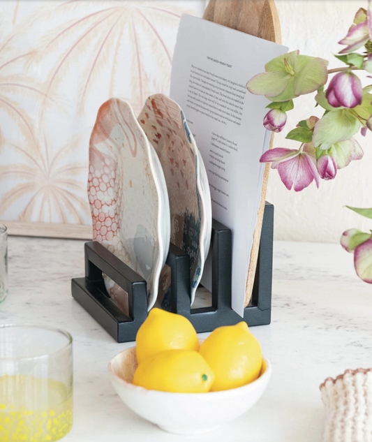 METAL PLATE STAND BLACK
