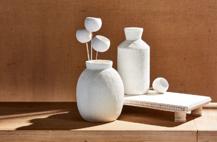 Short Pressed Textured Vases