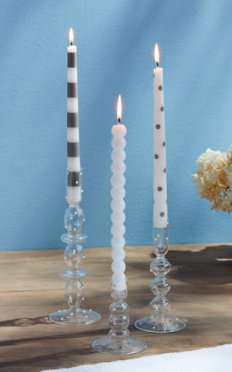 Dotted Glass Candlestick