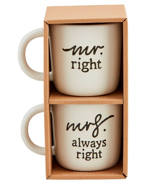 Mr. Right & Mrs. Always Right Mug Set