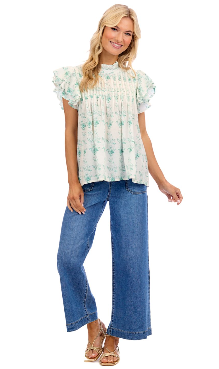 White Dolly Flutter Top