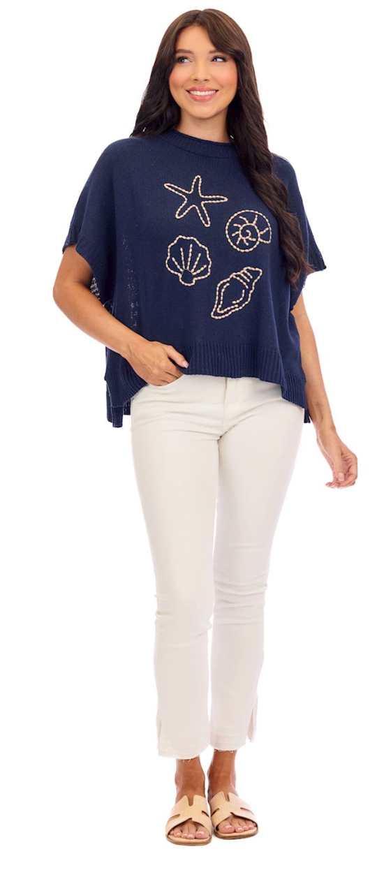 Navy Hurley Beach Sweater