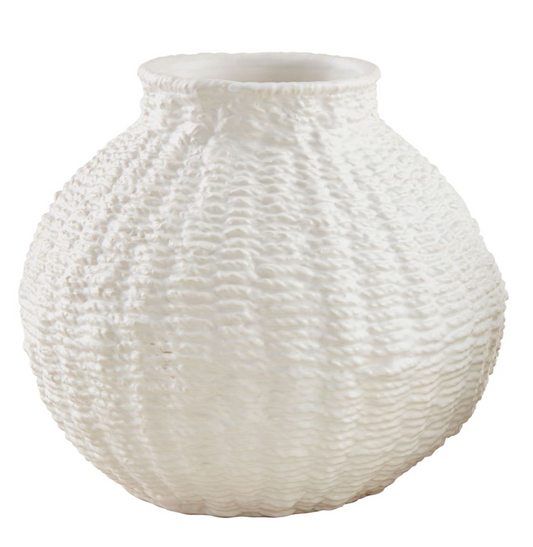 Woven Ceramic Round Vase