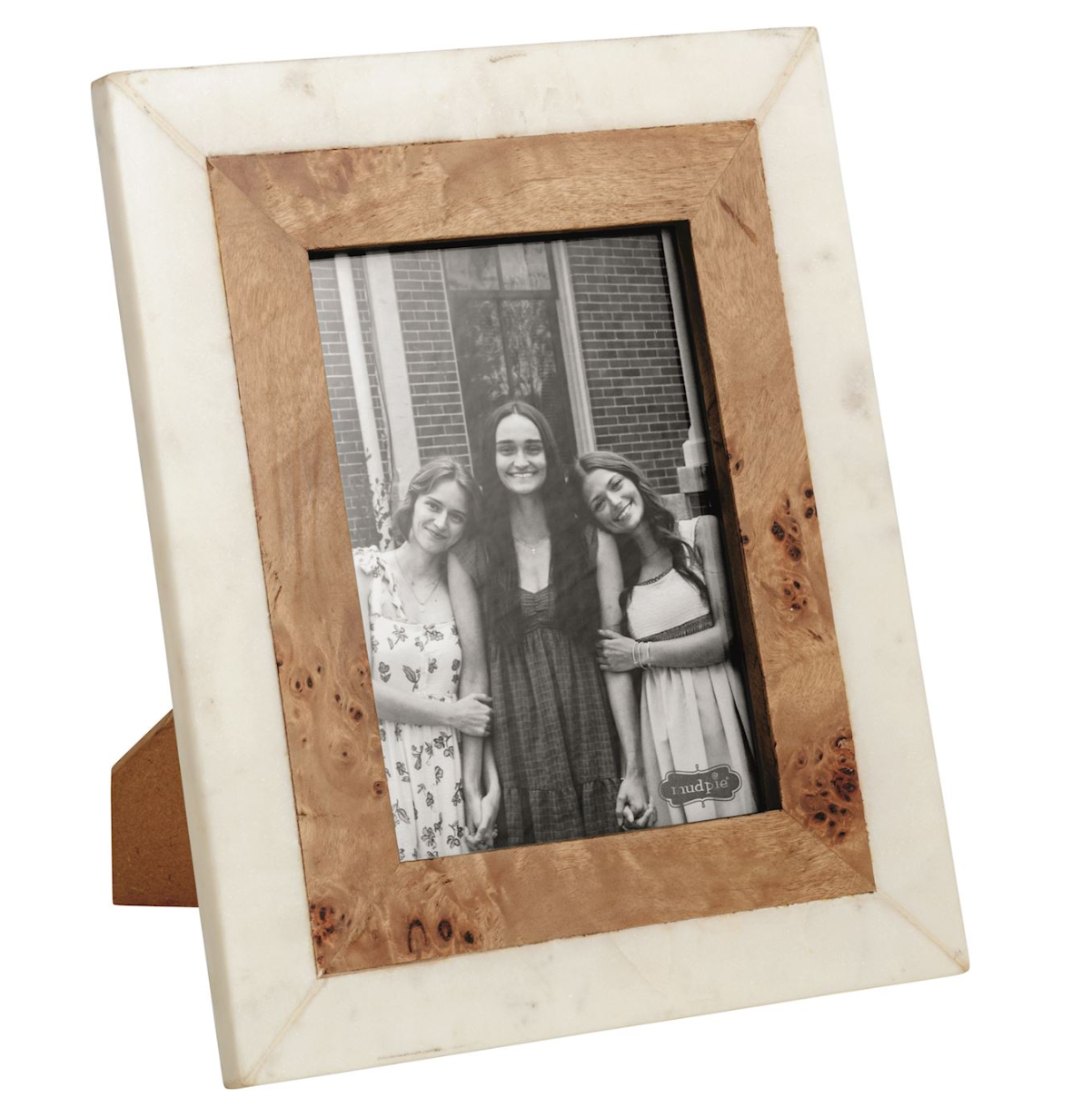 Large Burl & Marble Frame
