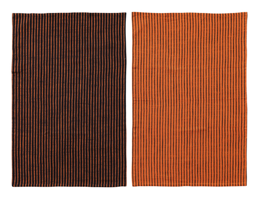 Woven Cotton Striped Tea Towel, 2 Colors