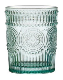 Embossed Drinking Glass, 4 Colors