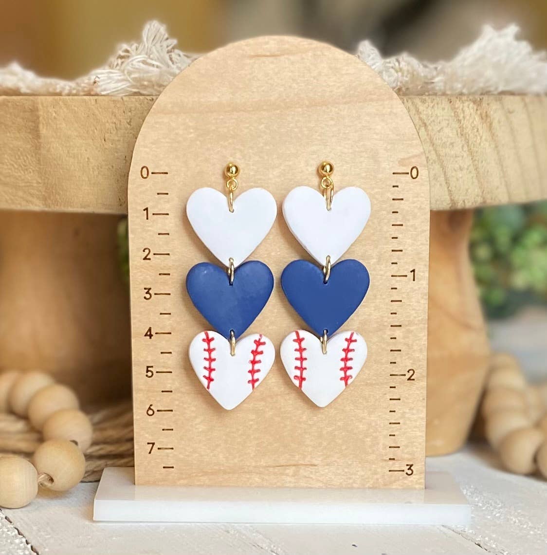 Rangers Baseball Earrings 