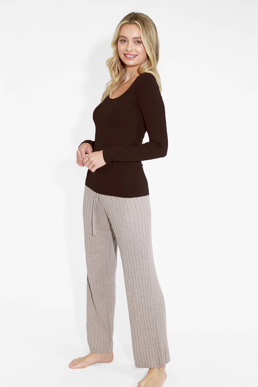 NS5127 - Long Sleeve Scoop Neck Top