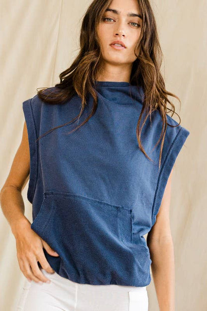 IT2135 Hooied Muscle Pullover