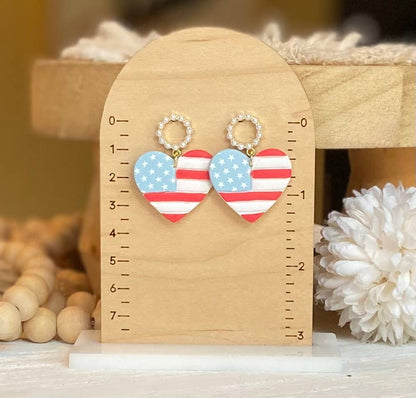 Fourth of July Handmade Earrings | Red White & Blue Earrings