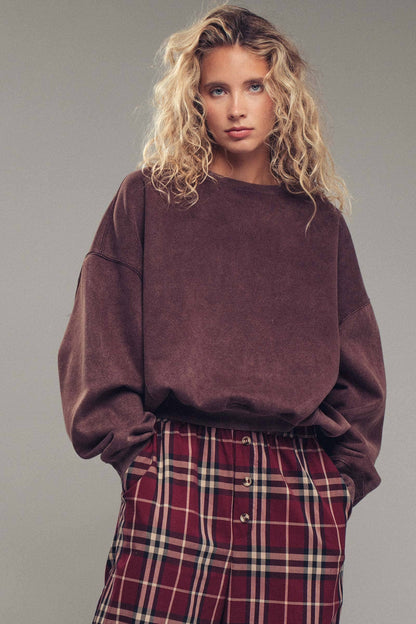 Pigment Washed Relaxed Fit Sweatshirt