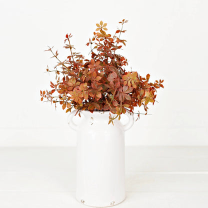 530071- 16in Plastic Sweetgum Leaves Bush-Burgundy green