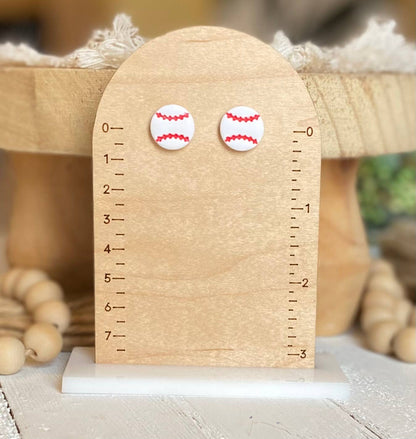 Rangers Baseball Earrings 