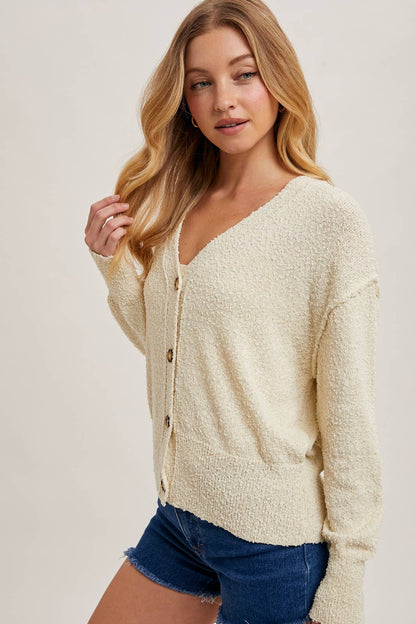 BUTTON DOWN KNIT SWEATER CARDIGAN