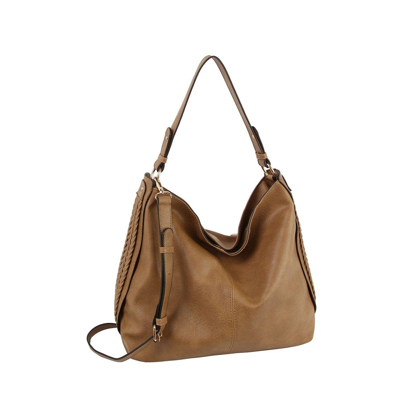 LH113Z Braided Side Detail Hobo Bag