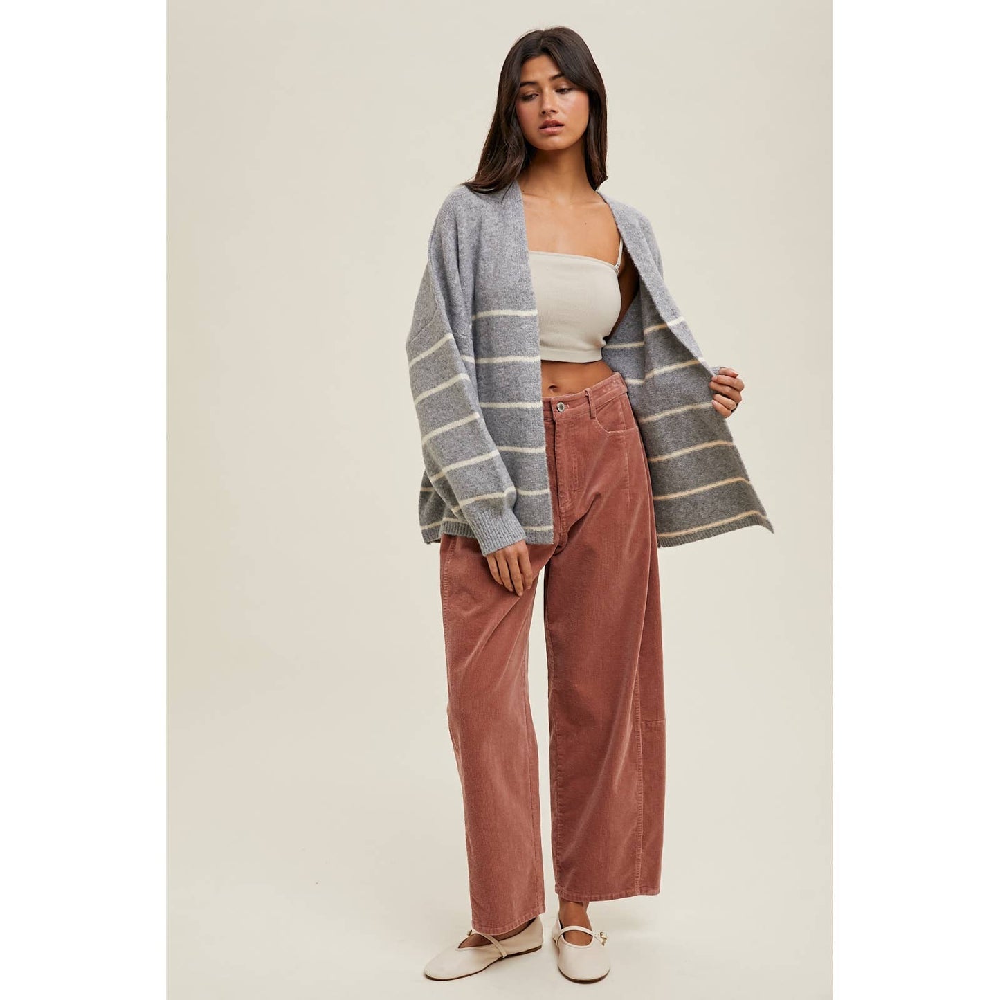 CORDUROY WIDE-LEG PANTS / WL25-11039