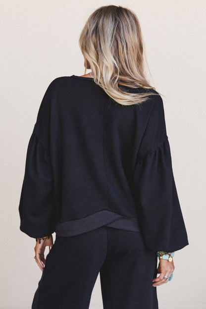 Laid Back Love Top - Black