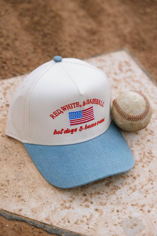 Red, White, & Baseball Hot Dogs & Home Runs - Baseball Game