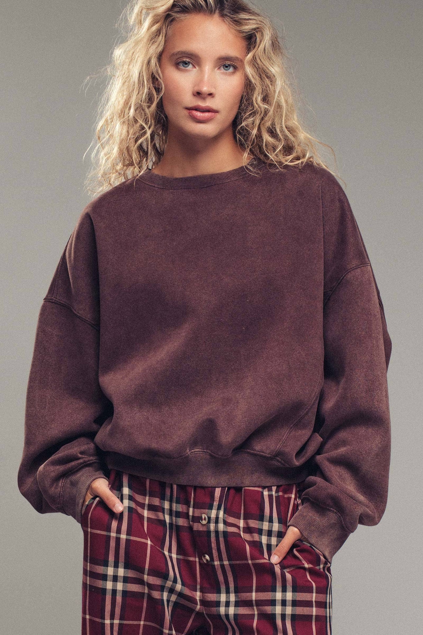 Pigment Washed Relaxed Fit Sweatshirt