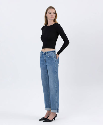 HIGH RISE CUFFED BOYFRIEND JEANS LV1847