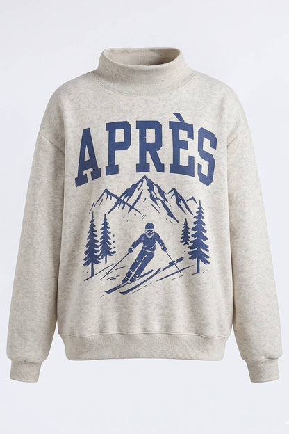 APRES/SKI Reversible Mock-Neck Sweatshirt