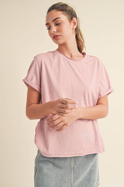 8314DN Mali Baby Tee Short Sleeve Top: White / Contemporary / S