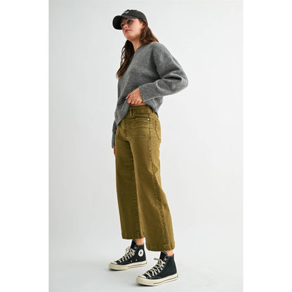 HIGH-RISE WIDE CROP PATCH POCKET