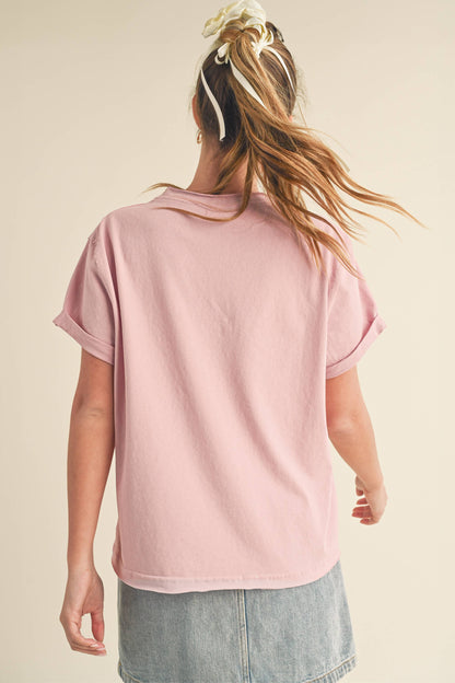 8314DN Mali Baby Tee Short Sleeve Top: White / Contemporary / S