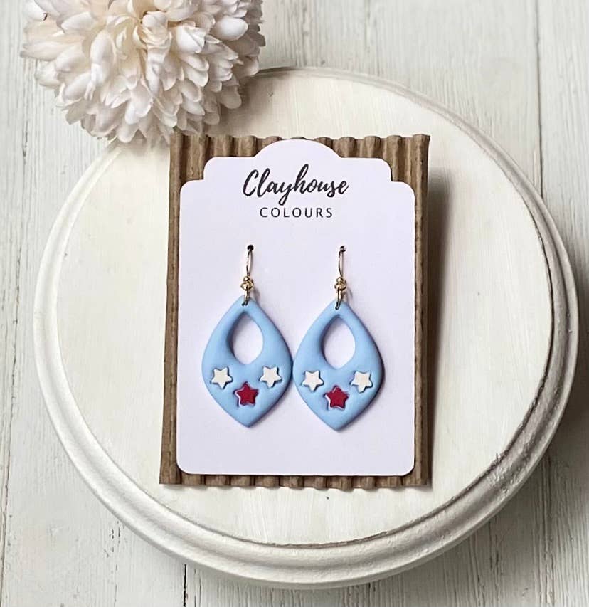 Fourth of July Earrings | Red White & Blue Earrings 