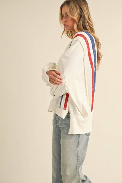 USA STAR GRAPHIC RELAXED FIT SWEATSHIRT