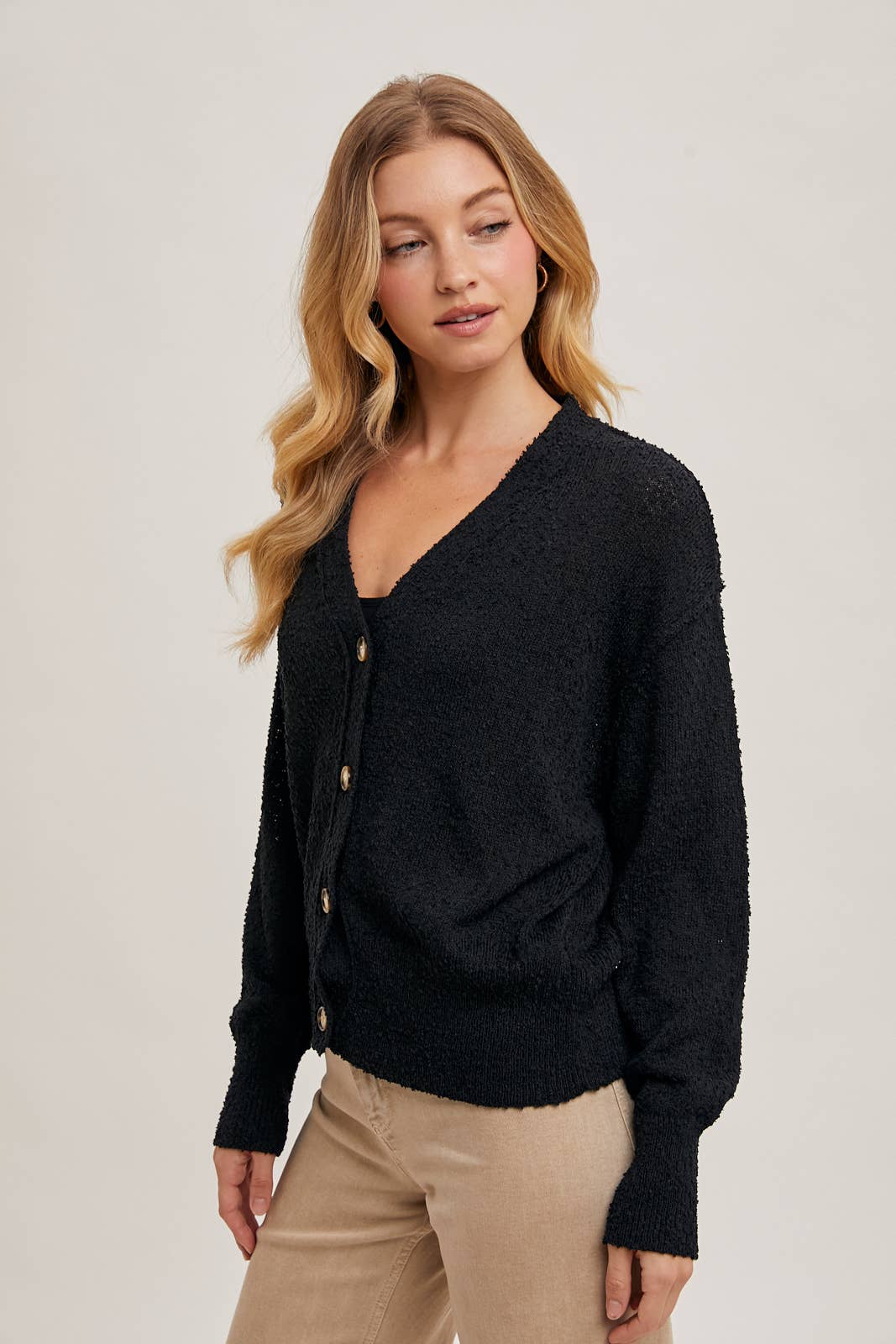 BUTTON DOWN KNIT SWEATER CARDIGAN