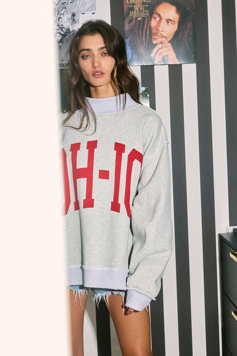 IT2594-OH-IO 'OH-IO & OH' Reversible Mockneck Sweatshirt