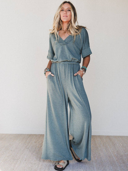 On The Go Jumpsuit - Olive