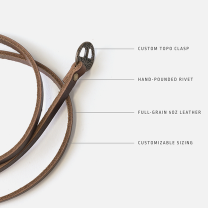 Full-Grain Leather Whitney Wrap Bracelet - USA Made