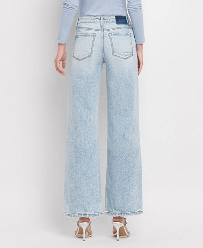 TUMMY CONTROL SUPER HIGH RISE WIDE LEG JEANS LV1312