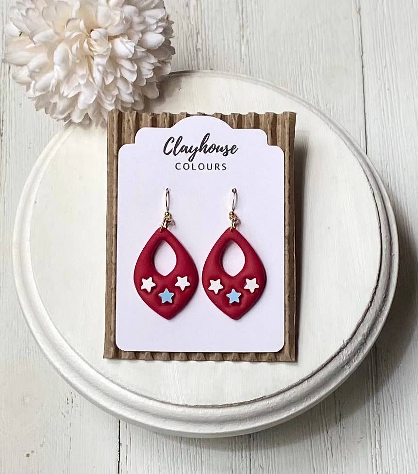 Fourth of July Earrings | Red White & Blue Earrings 
