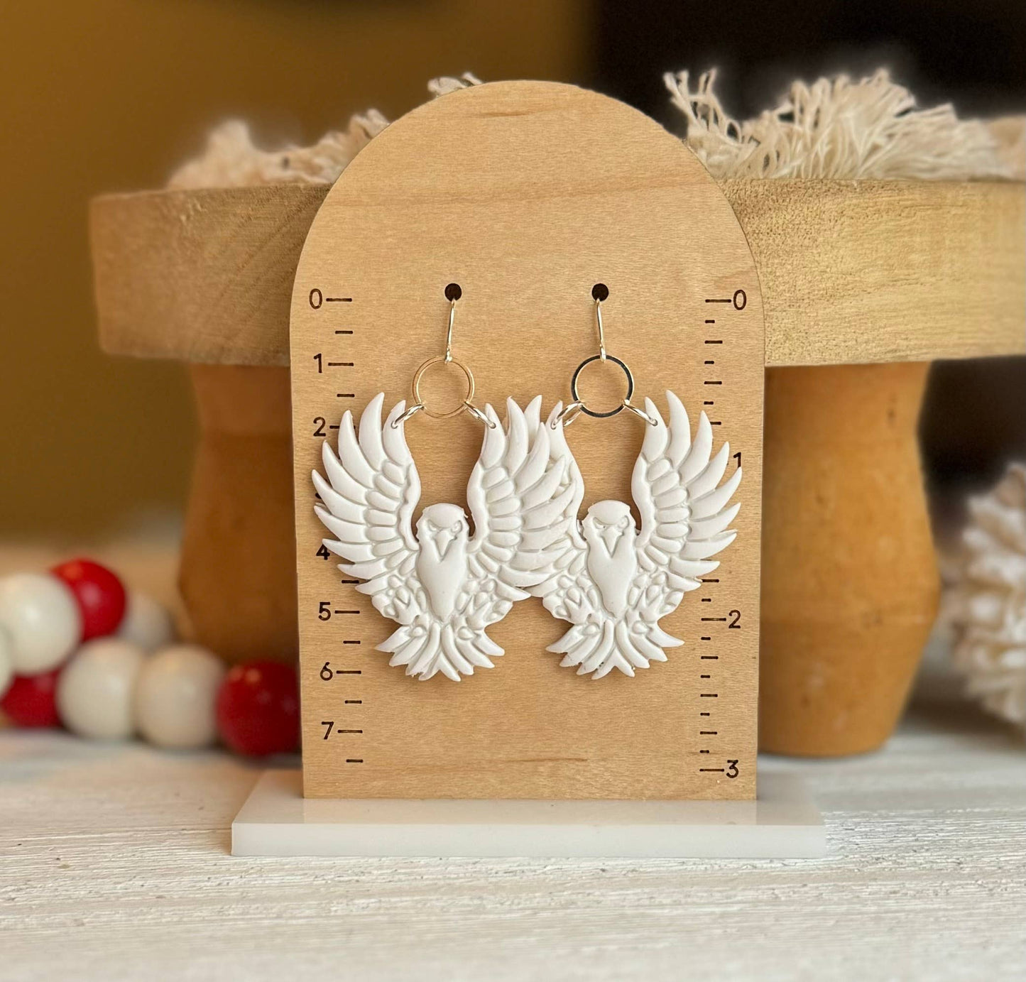 Red, White & Blue Clay Earrings  