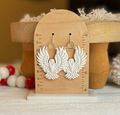 Red, White & Blue Clay Earrings  