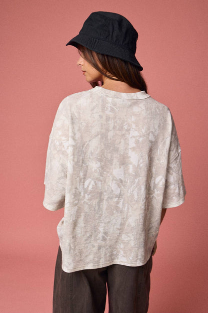 CAMO RIBBED LOOSE FIT SHIRT