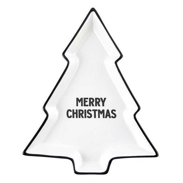 Ceramic Tree Plate - Merry Christmas
