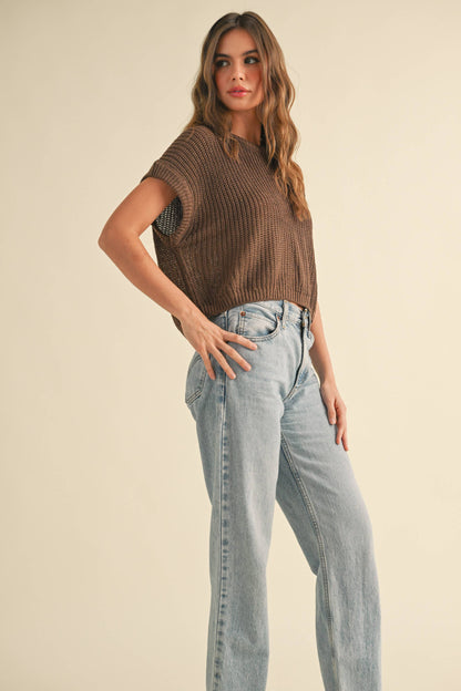 DOLMAN SLEEVE KNITTED TOP