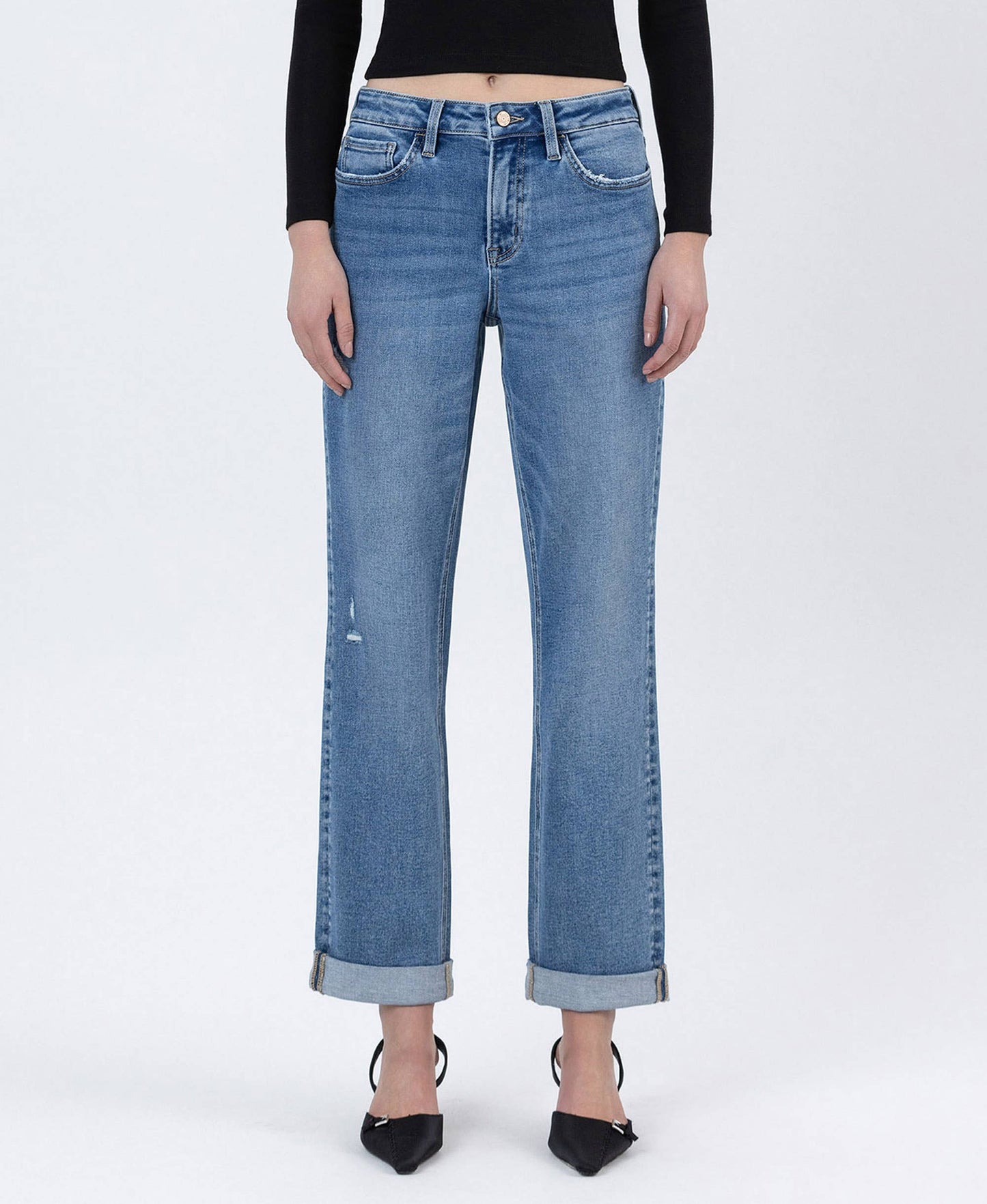 HIGH RISE CUFFED BOYFRIEND JEANS LV1847