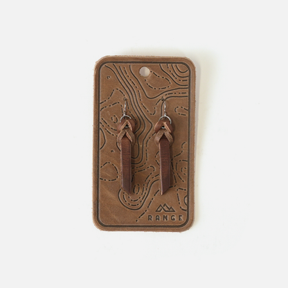 Handcrafted Full-Grain Leather Braided Earrings