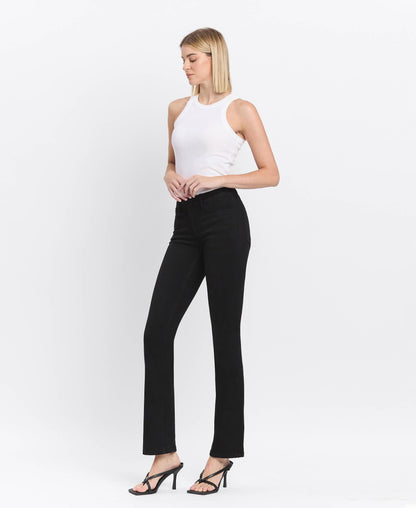 MID RISE BLACK BOOTCUT JEANS LV1171