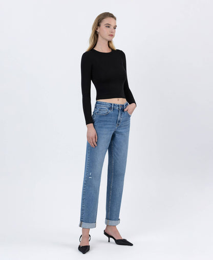 HIGH RISE CUFFED BOYFRIEND JEANS LV1847