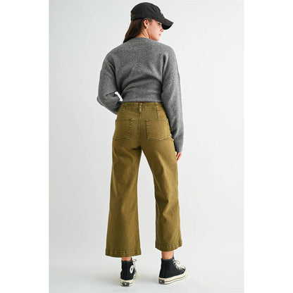 HIGH-RISE WIDE CROP PATCH POCKET