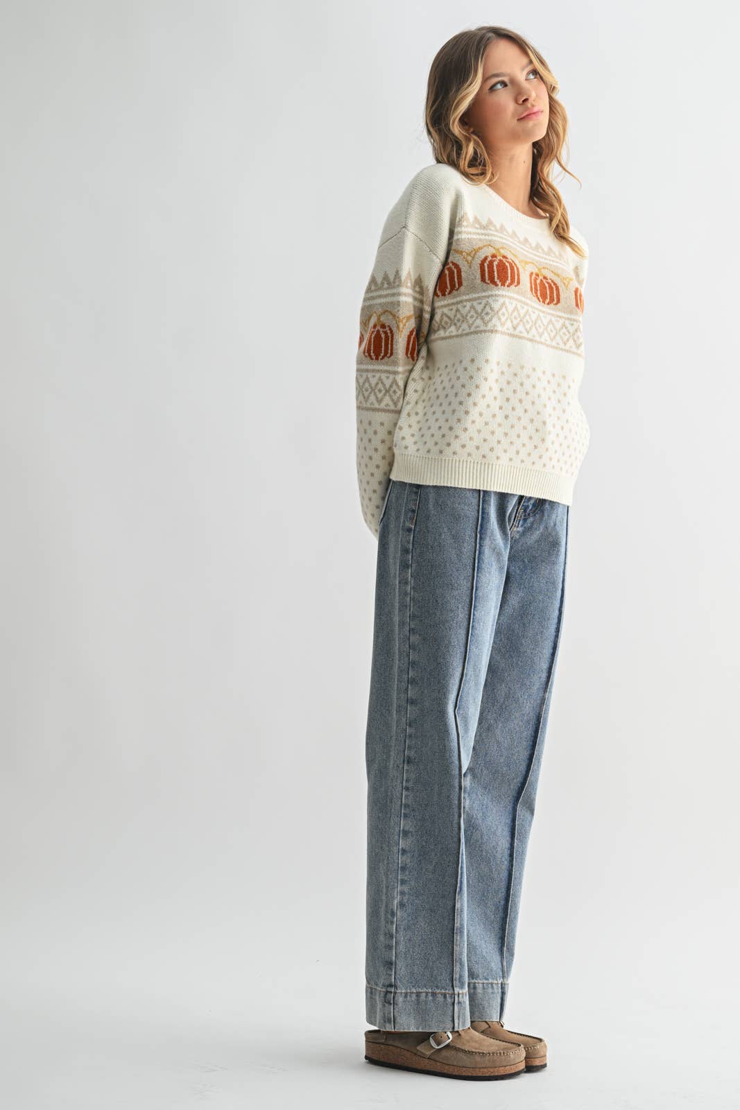 PUMPKIN JACQUARD SWEATER / WL25-11190