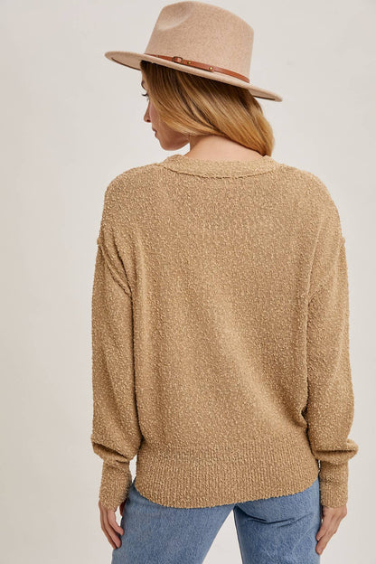 BUTTON DOWN KNIT SWEATER CARDIGAN