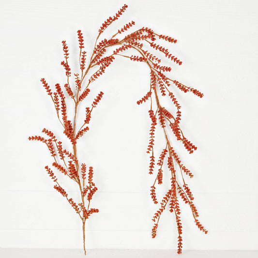 530551- 5ft Garland-Pumpkin Millet Berry Heather