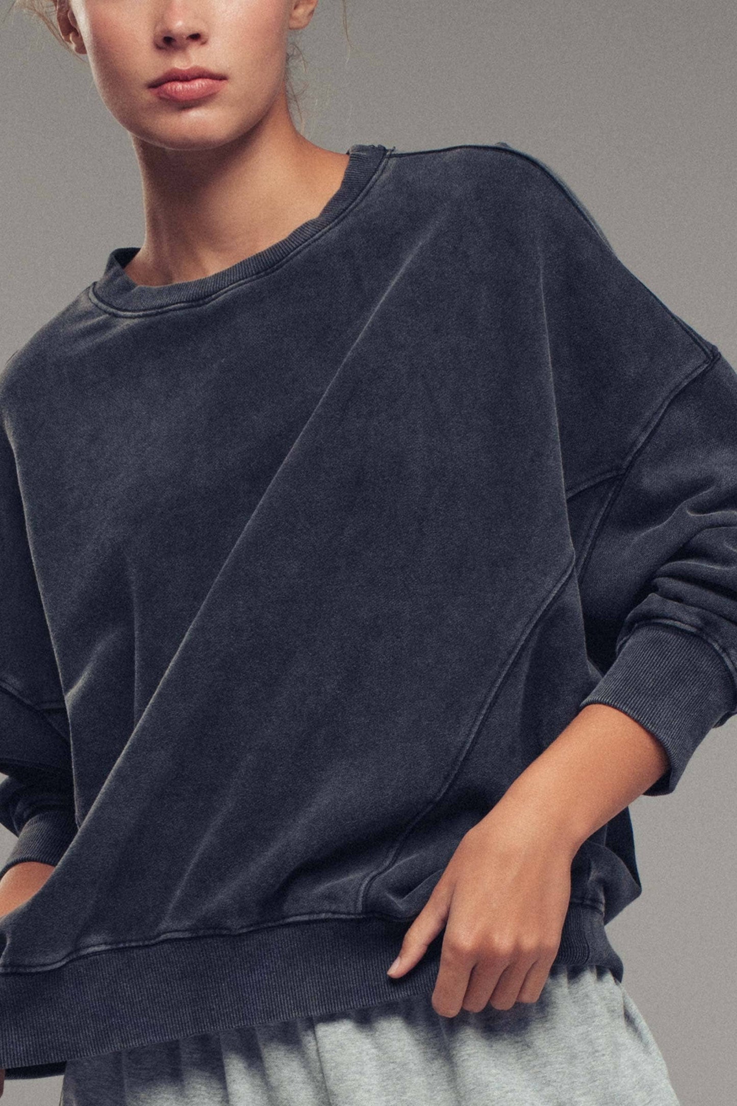 Pigment Washed Relaxed Fit Sweatshirt
